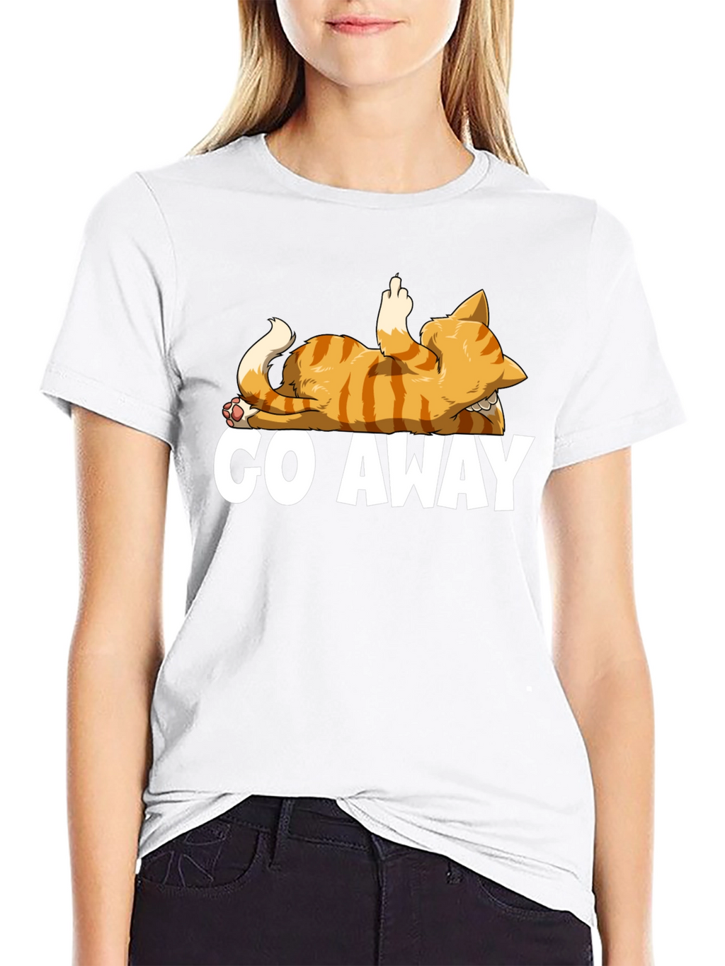 Go Away Cat T-Shirt - Funny Rude Kitten Tee
