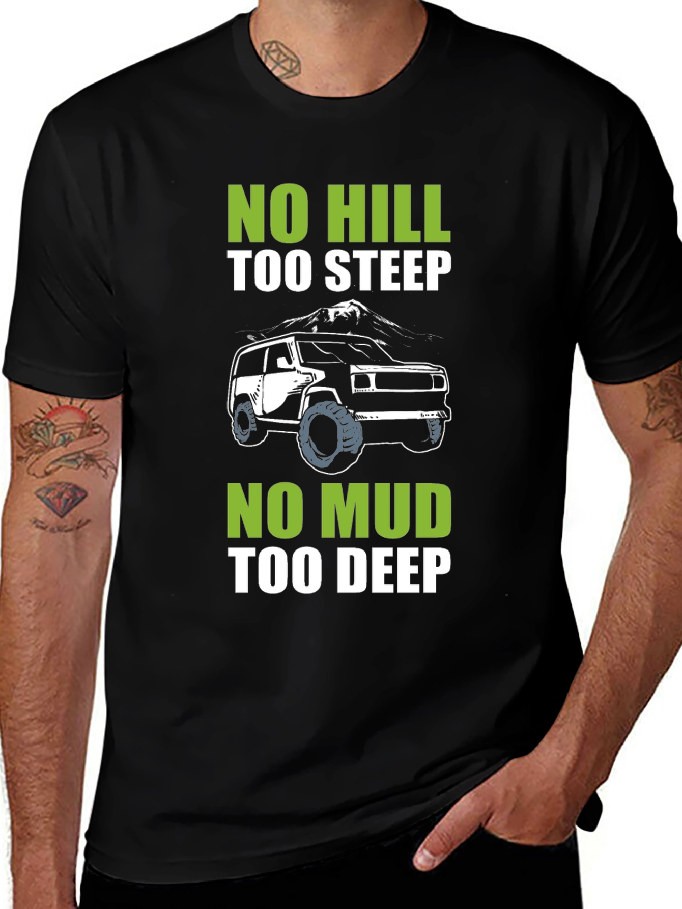 No Hill Too Steep Off-Roading T-Shirt
