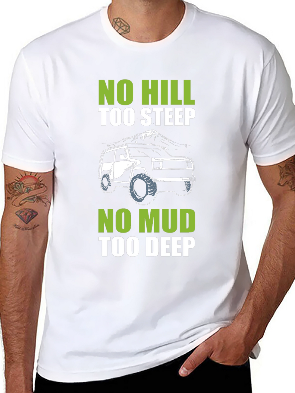 No Hill Too Steep Off-Roading T-Shirt