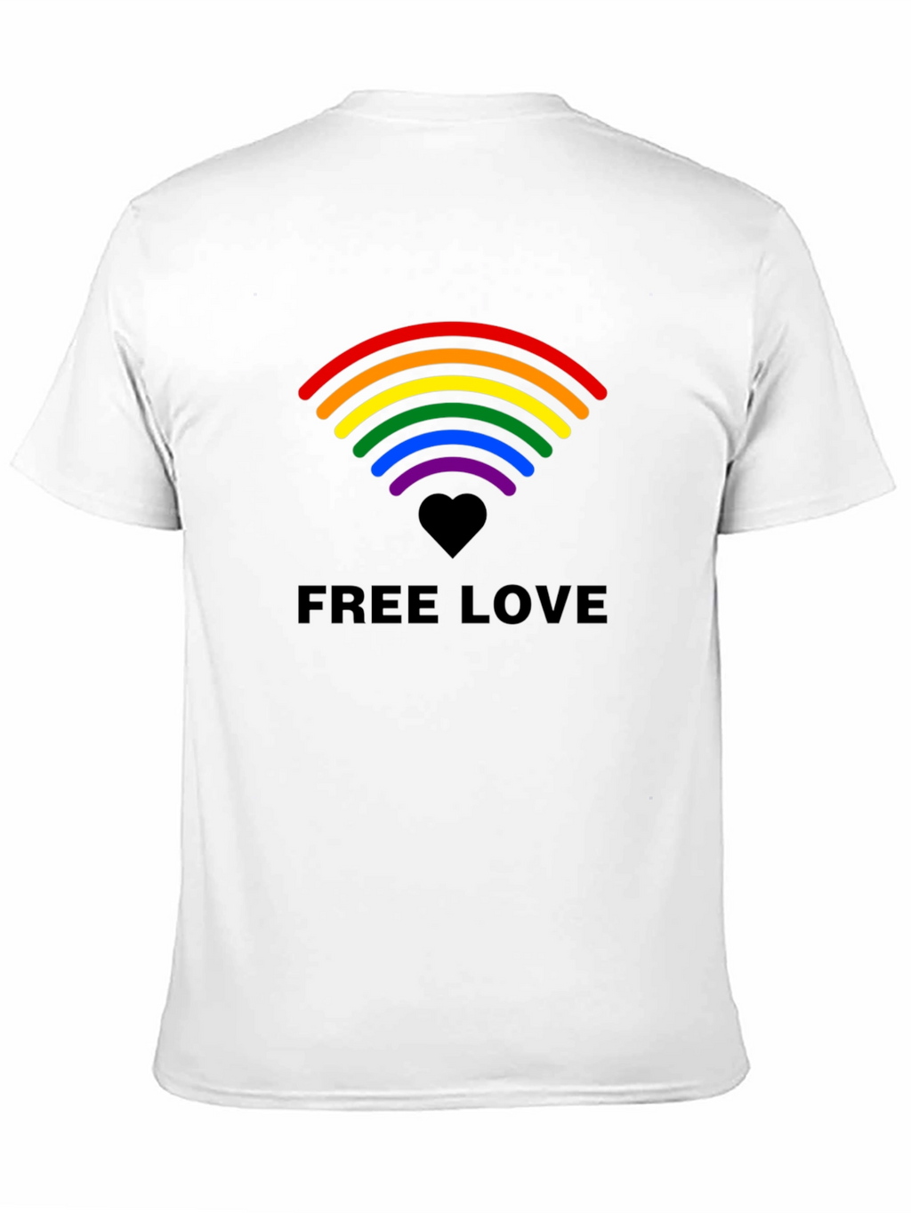 Free Love Rainbow Heart T-Shirt