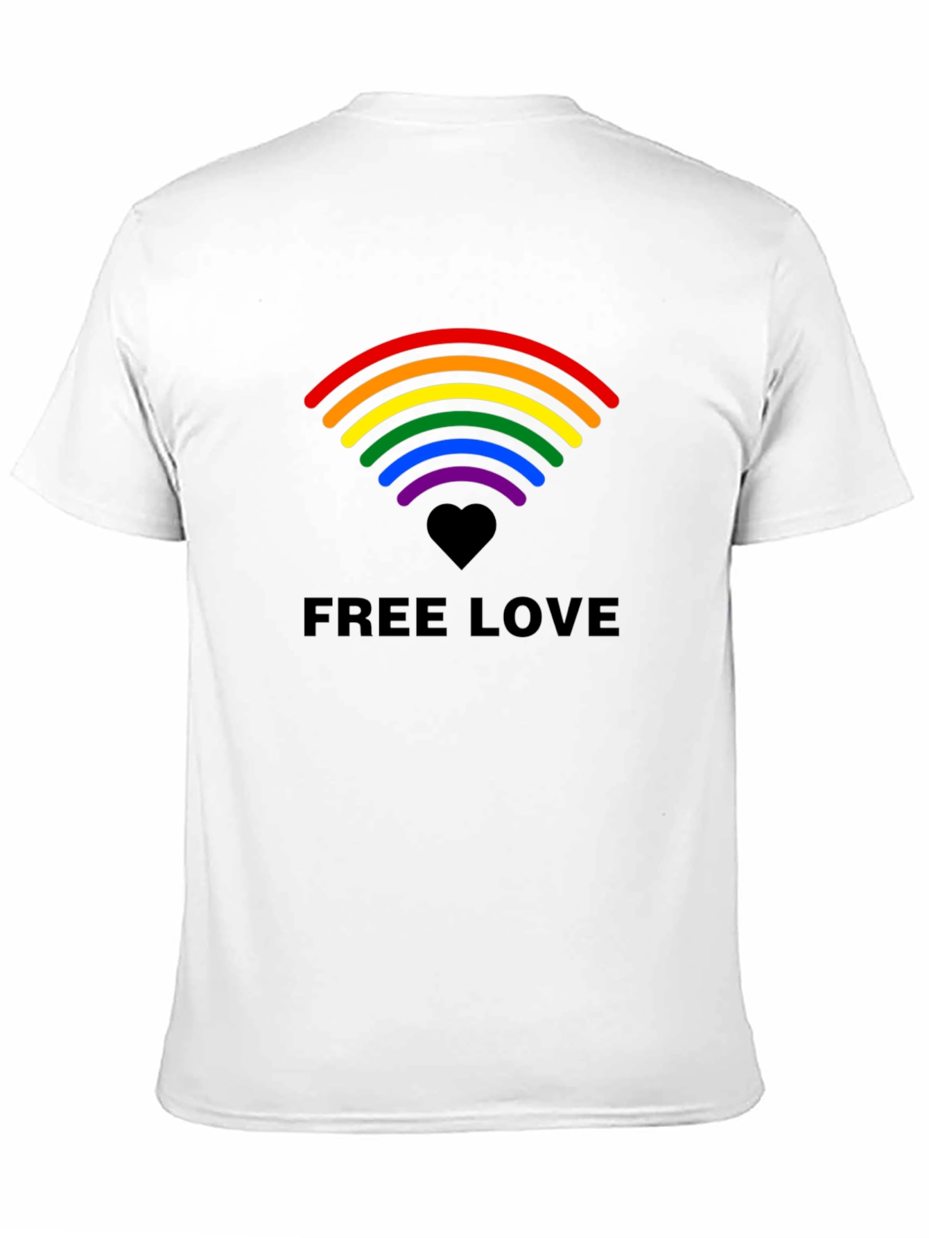 Free Love Rainbow Heart T-Shirt