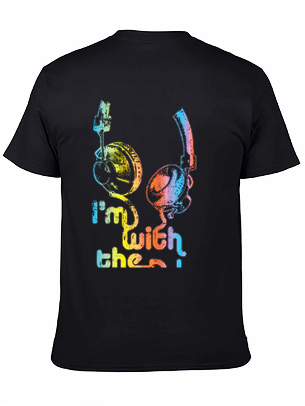Rainbow Headphones Graphic T-Shirt