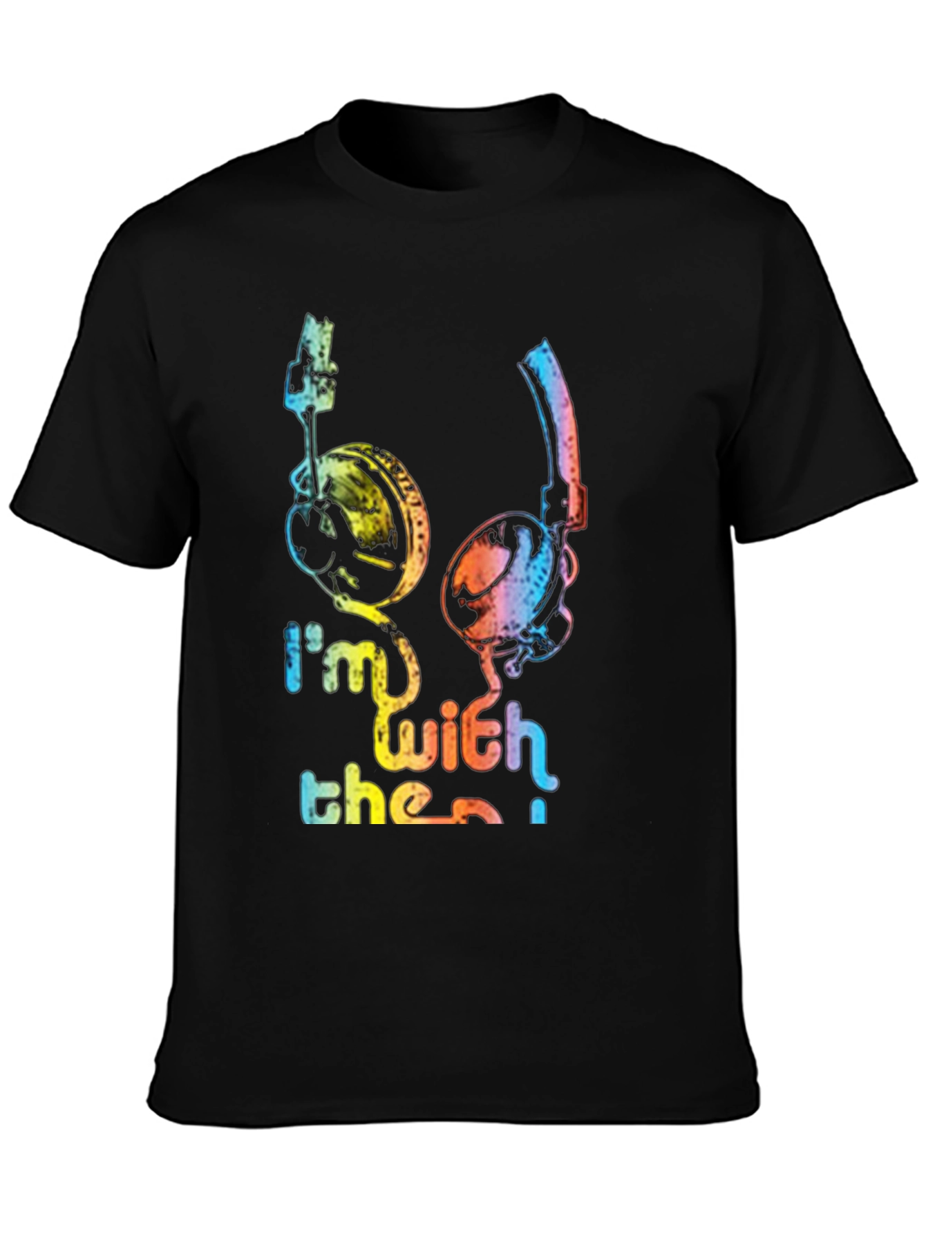 Rainbow Headphones Graphic T-Shirt