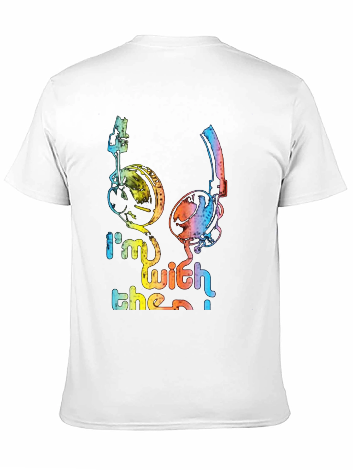 Rainbow Headphones Graphic T-Shirt