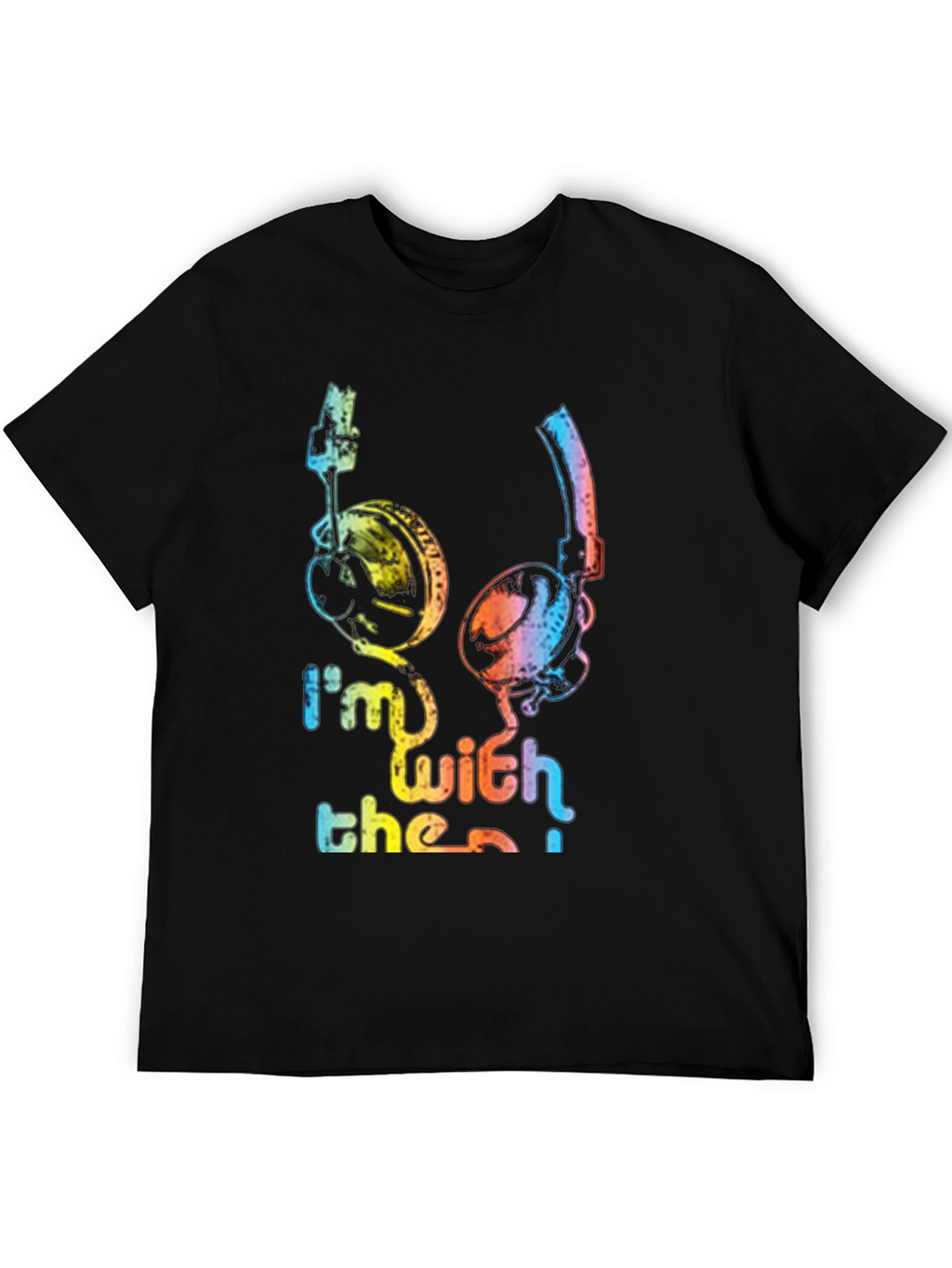 Rainbow Headphones Graphic T-Shirt
