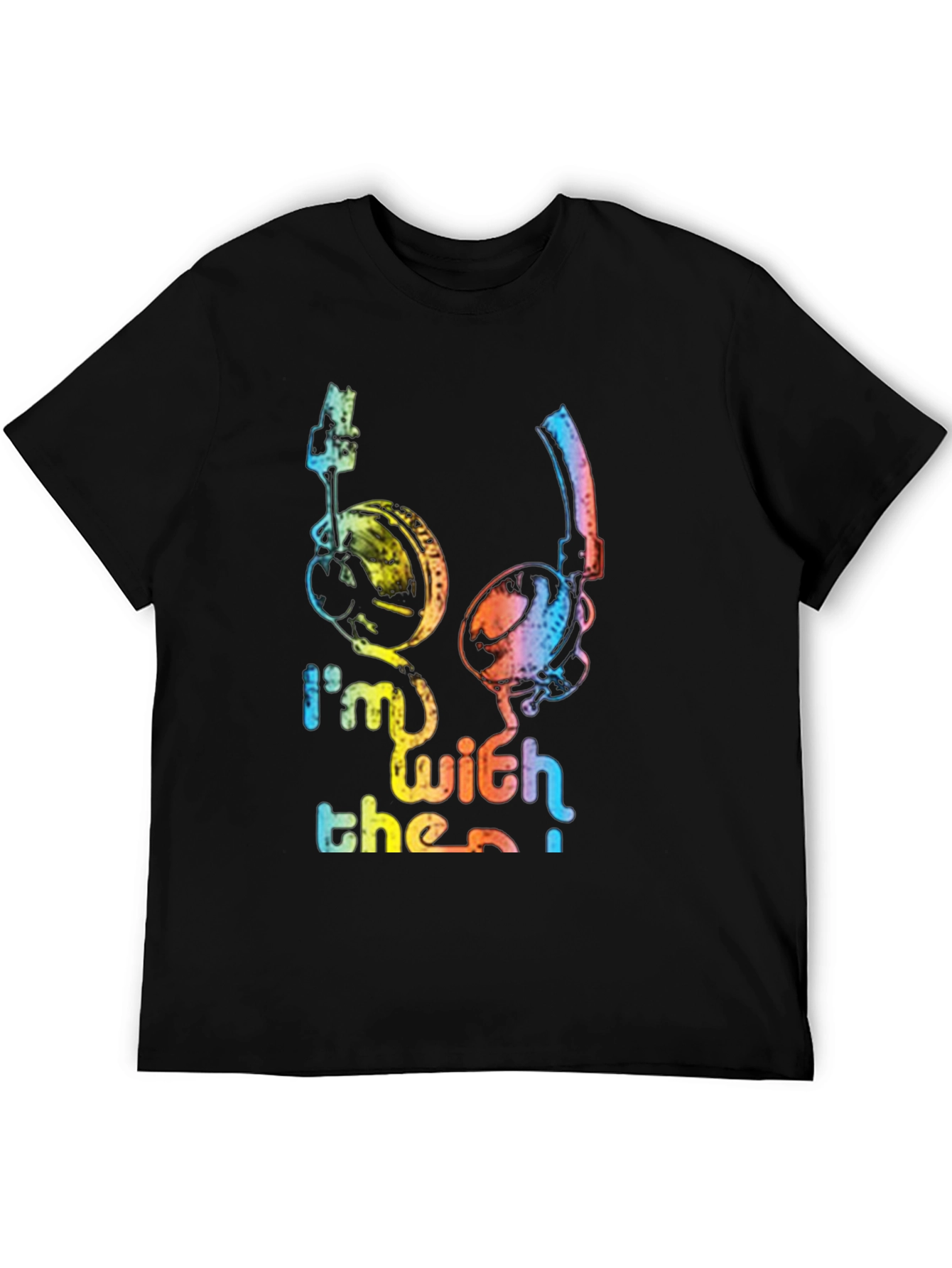 Rainbow Headphones Graphic T-Shirt