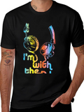 Rainbow Headphones Graphic T-Shirt