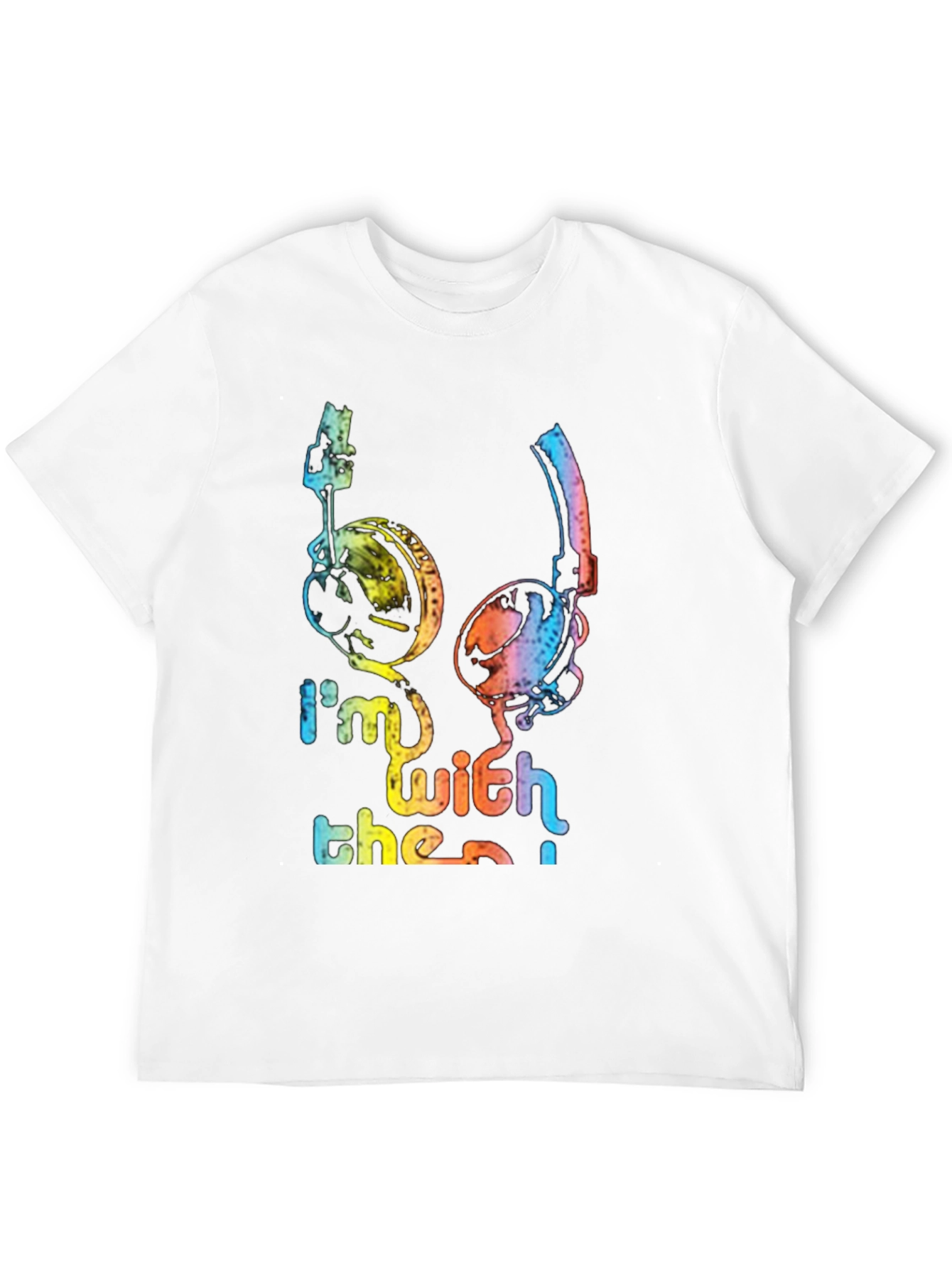 Rainbow Headphones Graphic T-Shirt