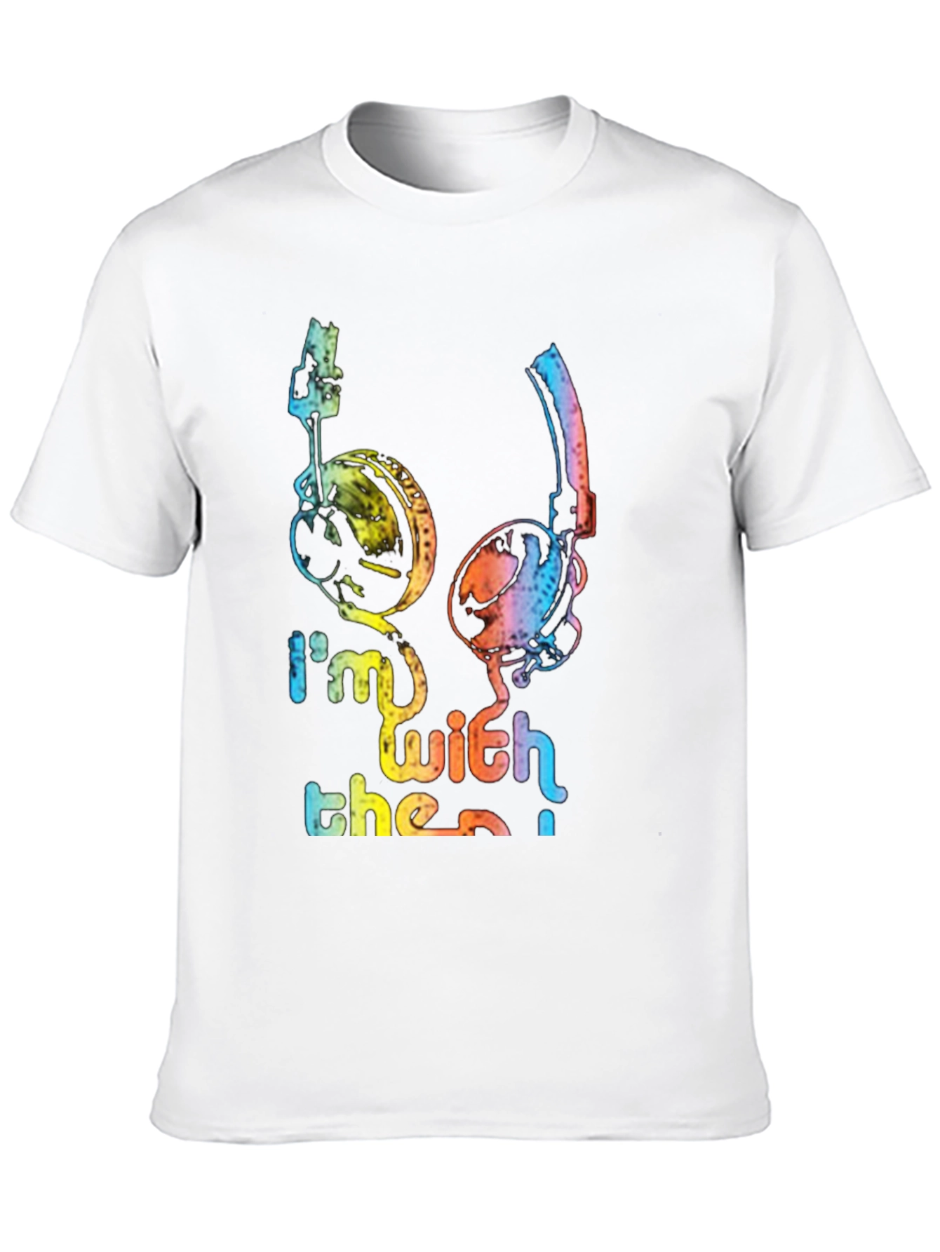 Rainbow Headphones Graphic T-Shirt