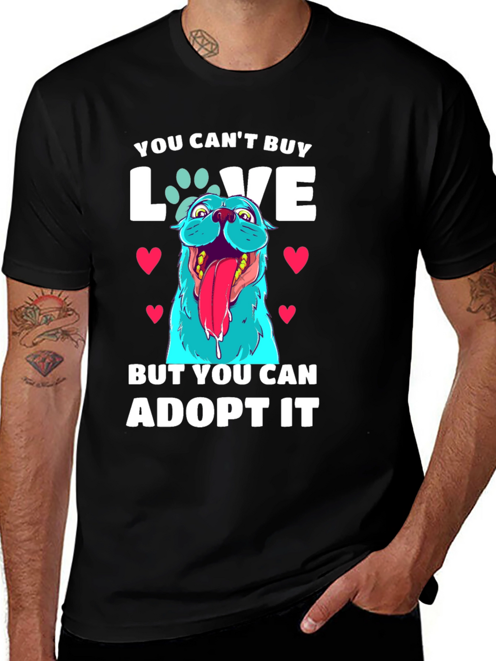 Adopt Dont Shop - Dog Graphic T-Shirt