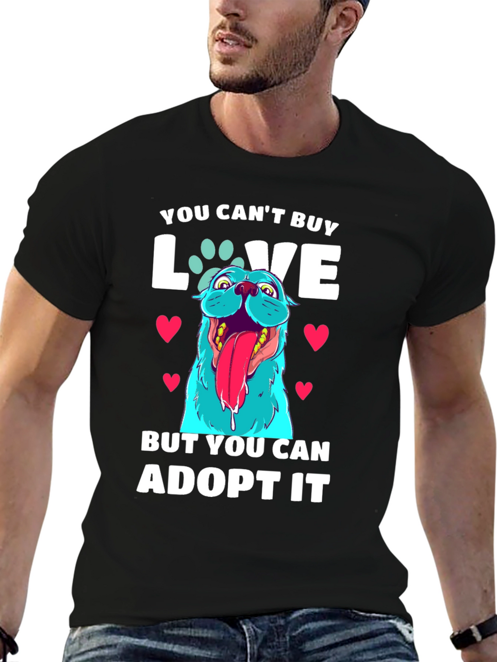 Adopt Dont Shop - Dog Graphic T-Shirt
