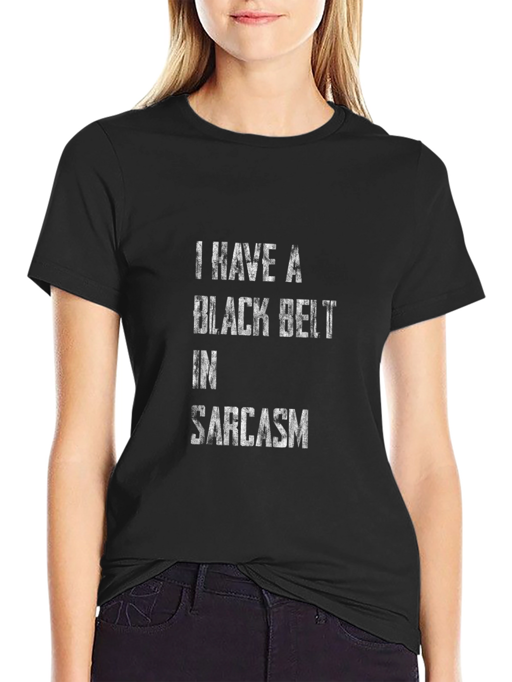 Sarcasm Black Belt Graphic Tee - Funny T-Shirt