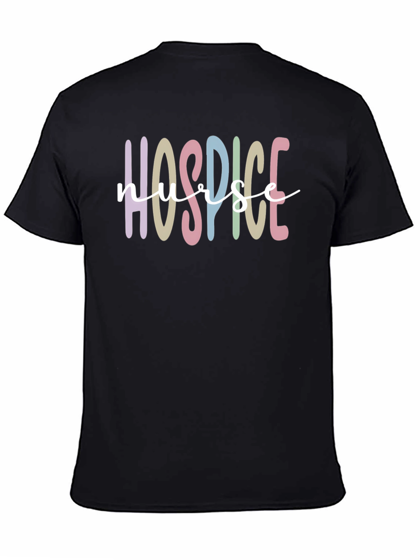 Hospice Nurse T-Shirt Black Cotton Blend