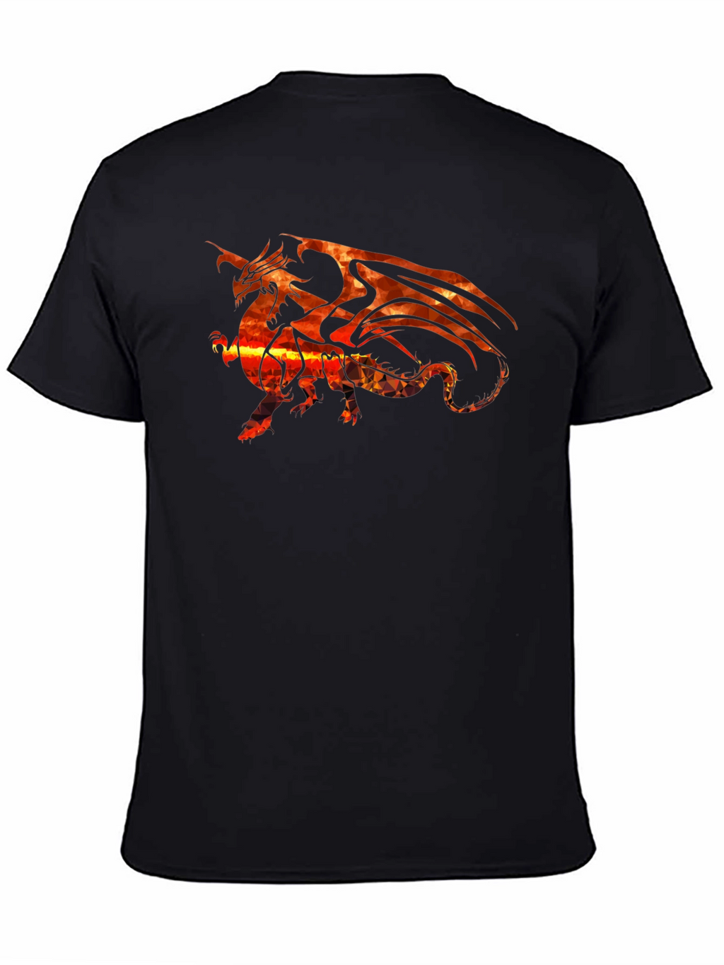 Fiery Dragon Graphic Black T-Shirt