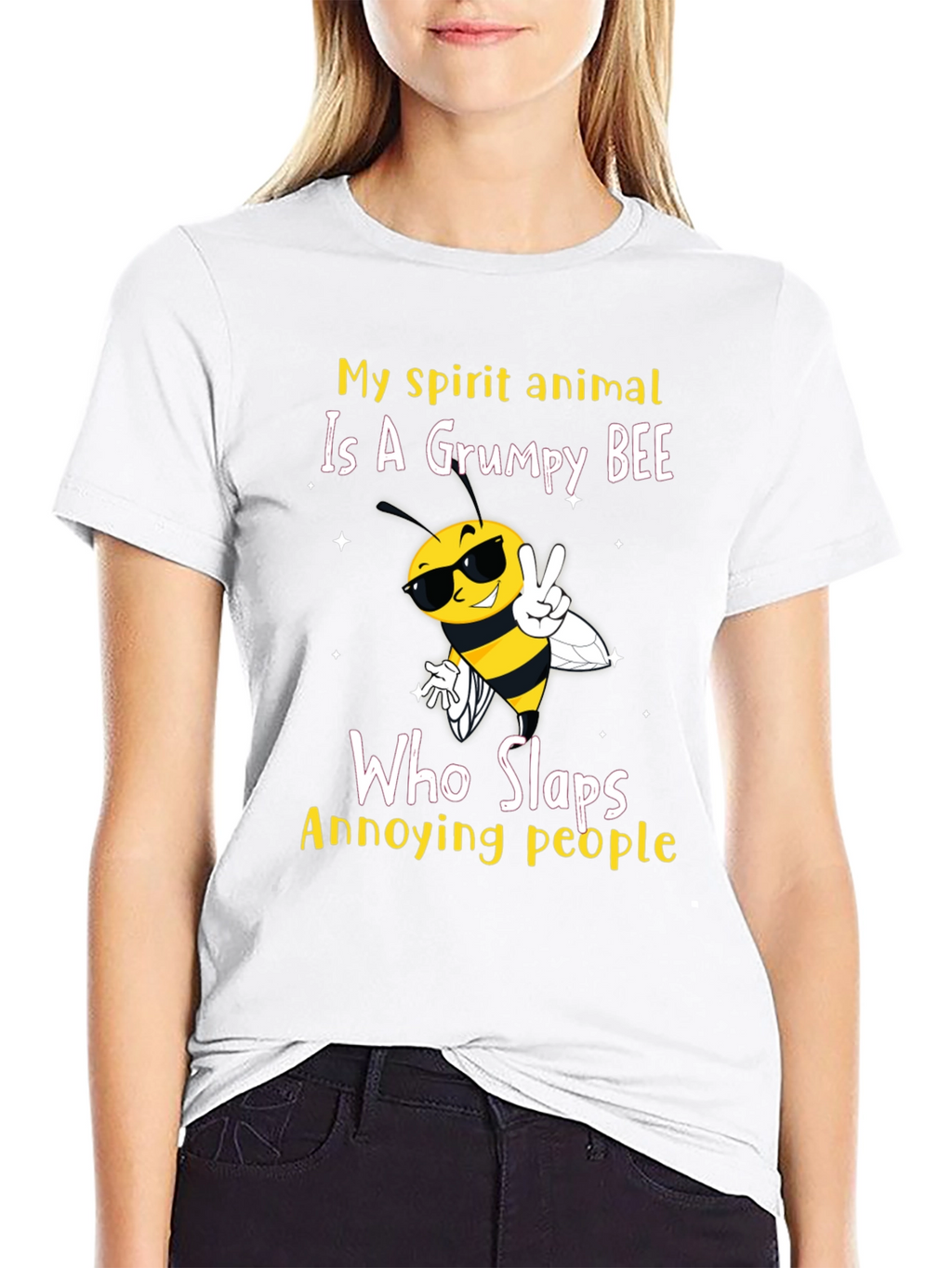 Grumpy Bee Slaps Annoying People T-Shirt
