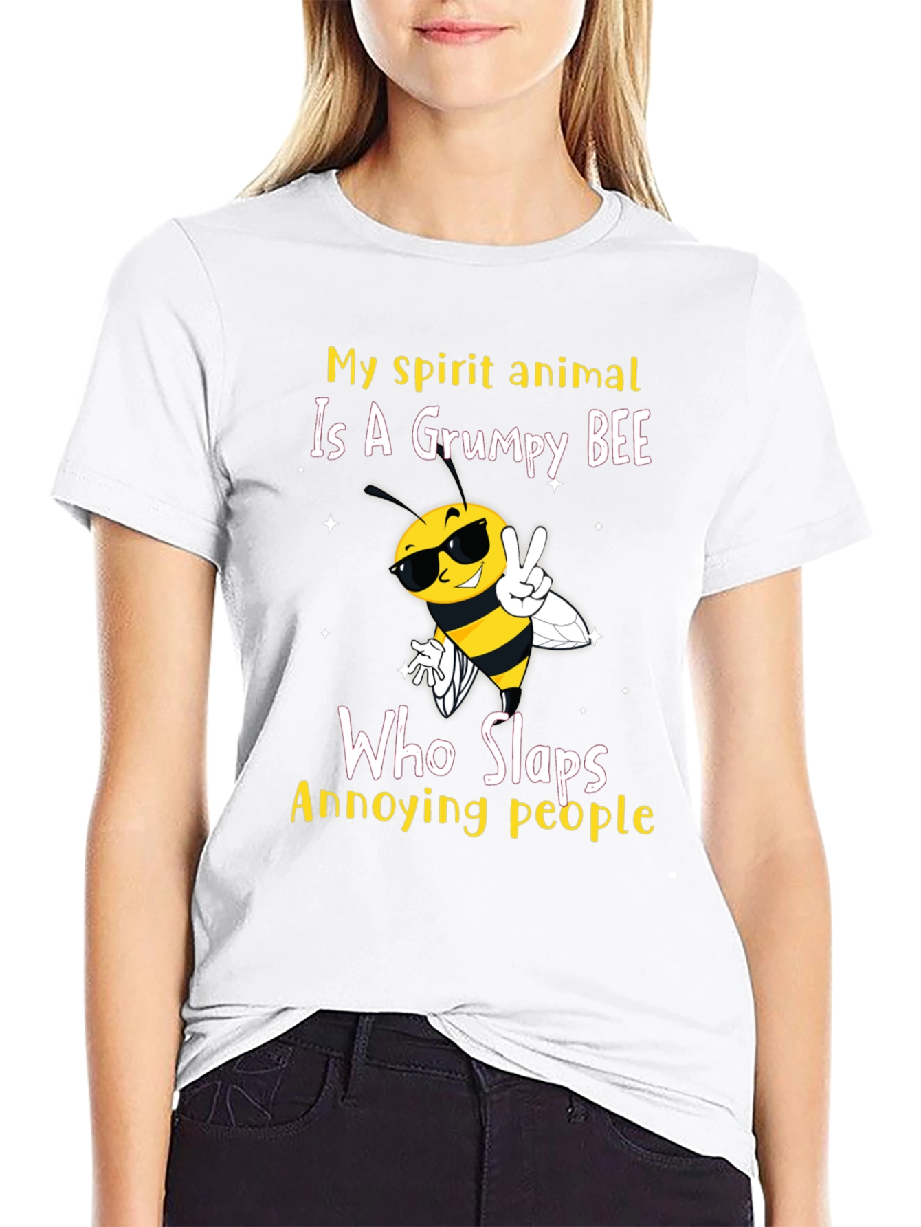 Grumpy Bee Slaps Annoying People T-Shirt