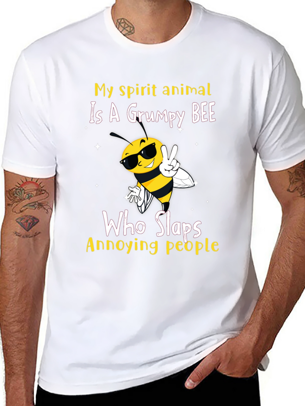 Grumpy Bee Slaps Annoying People T-Shirt