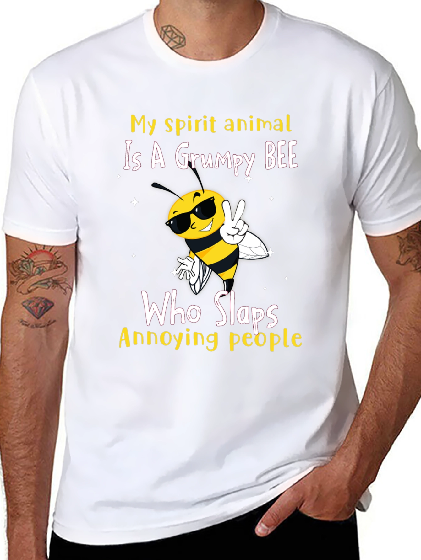 Grumpy Bee Slaps Annoying People T-Shirt