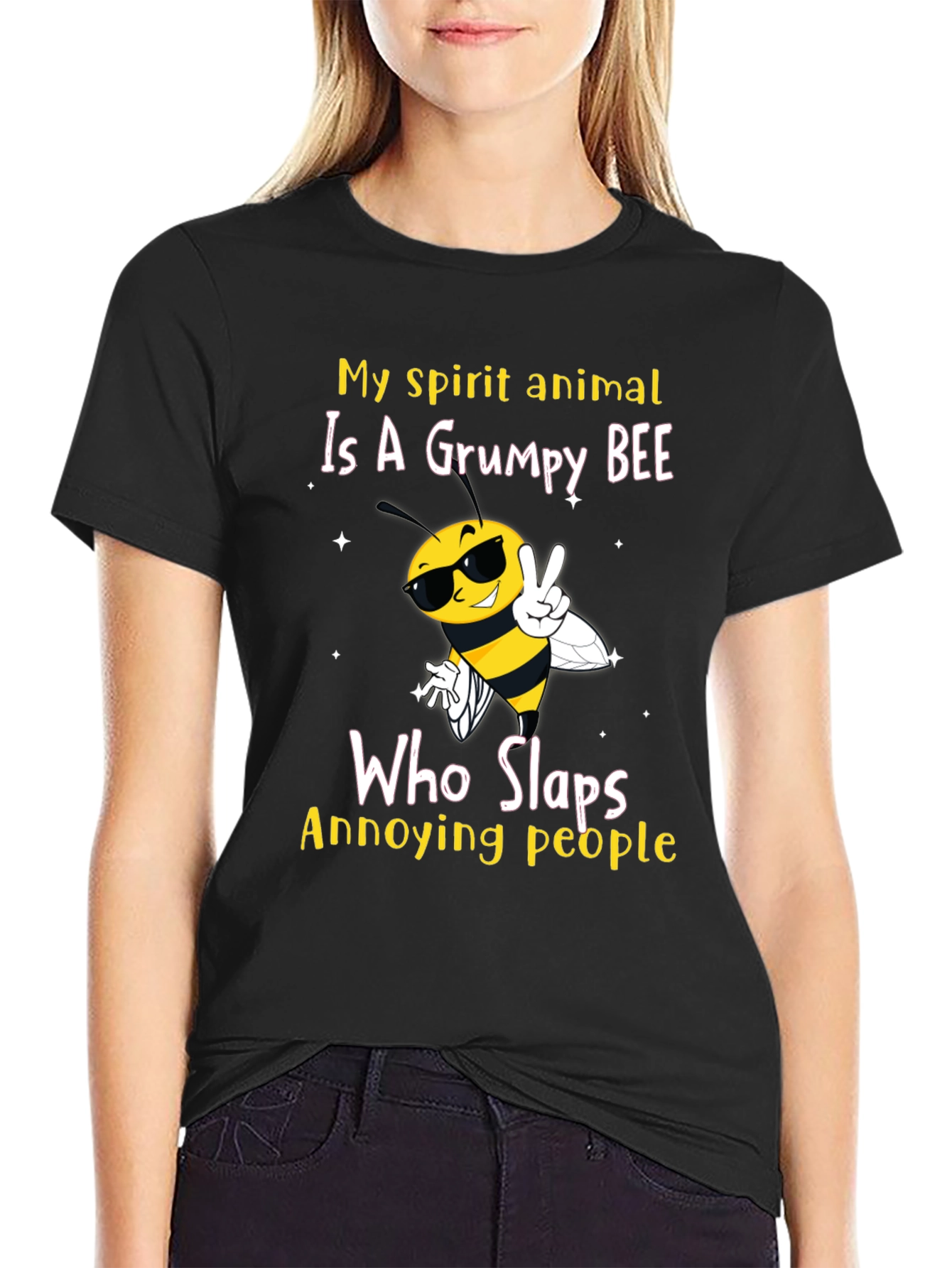 Grumpy Bee Slaps Annoying People T-Shirt
