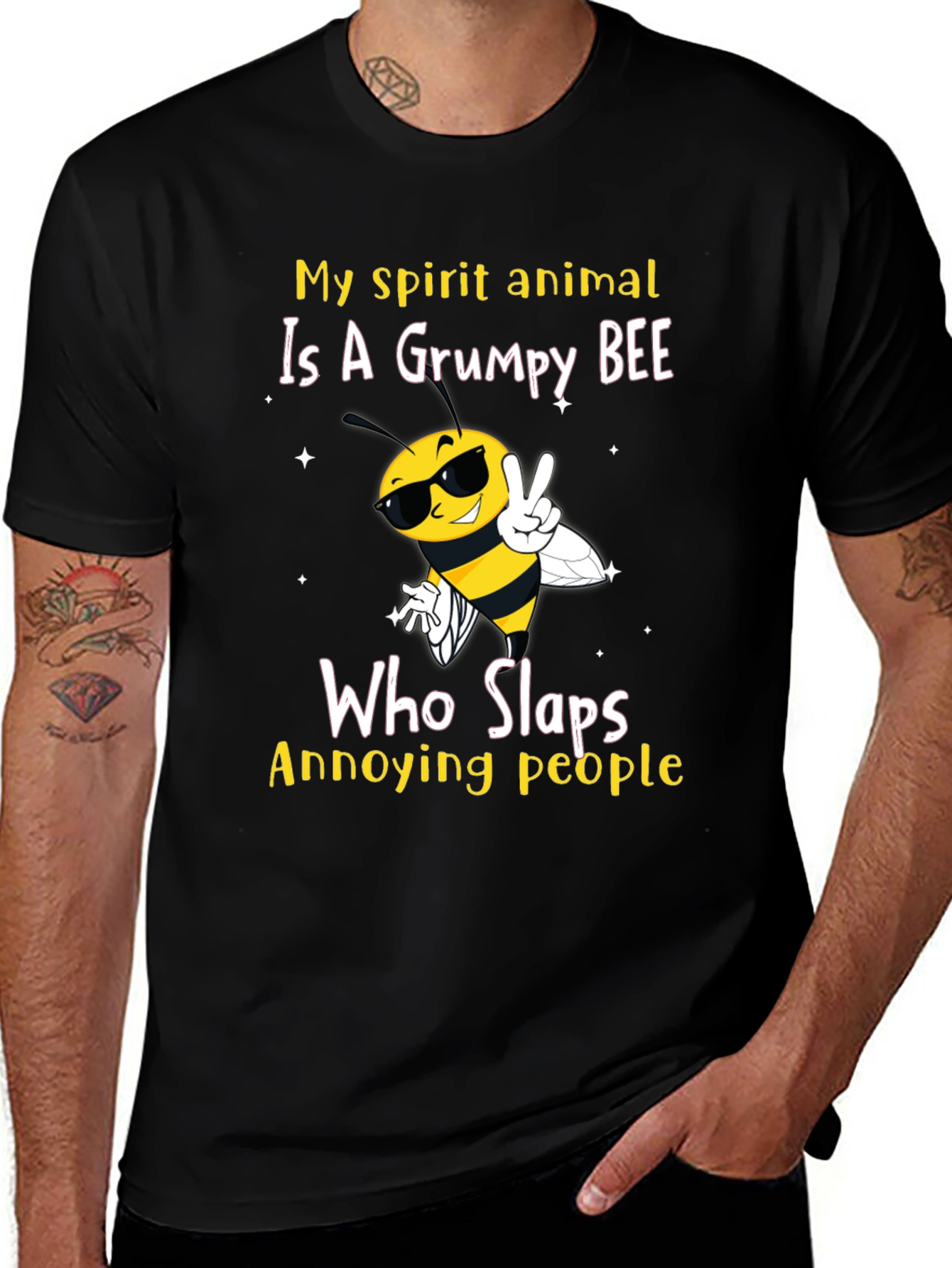 Grumpy Bee Slaps Annoying People T-Shirt