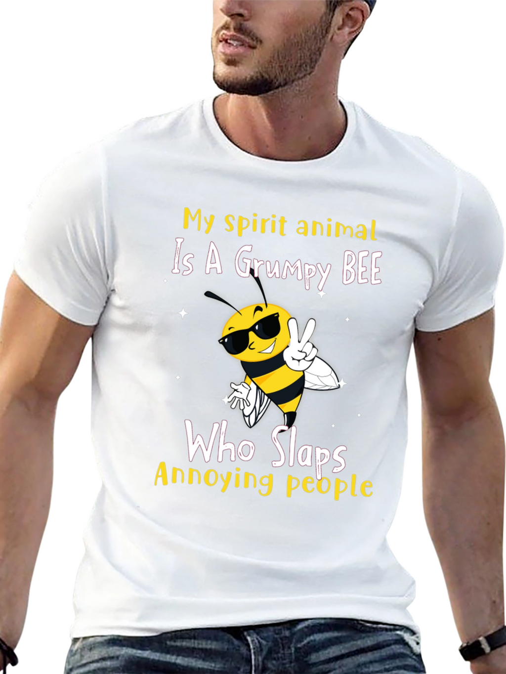 Grumpy Bee Slaps Annoying People T-Shirt
