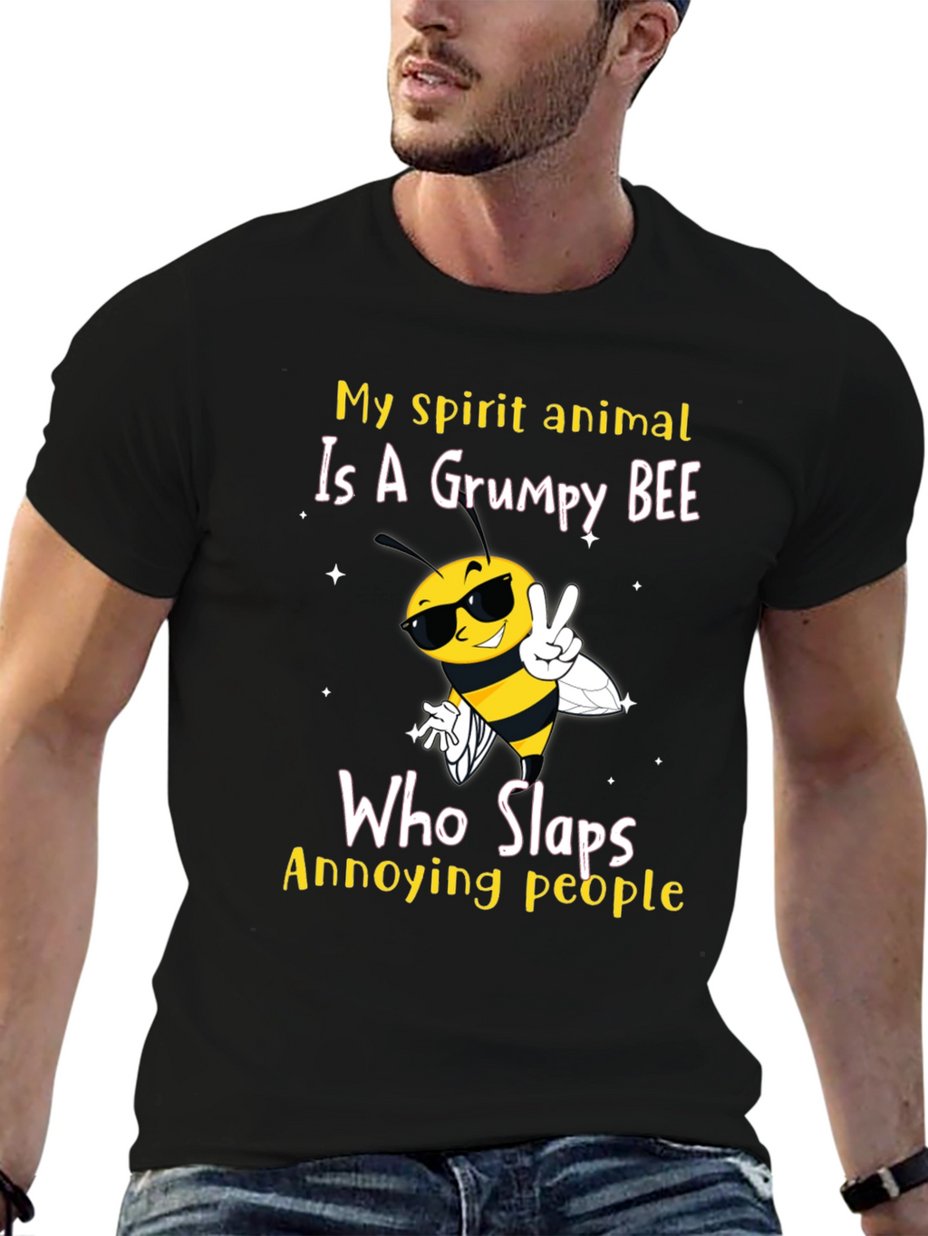Grumpy Bee Slaps Annoying People T-Shirt