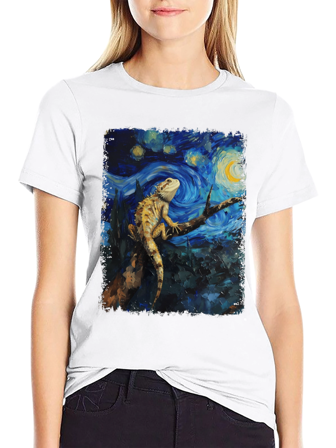 Starry Night Bearded Dragon Graphic Tee