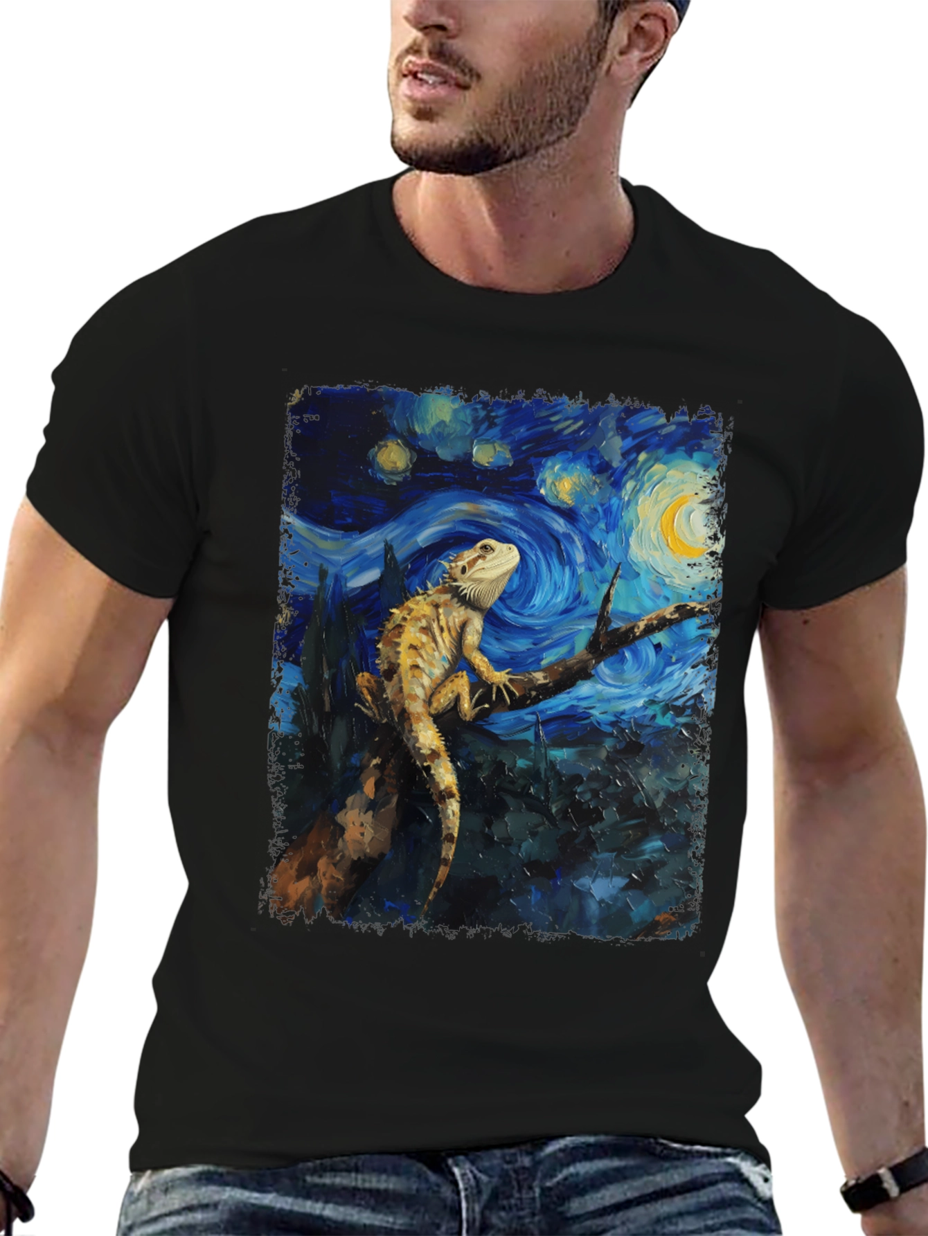 Starry Night Bearded Dragon Graphic Tee