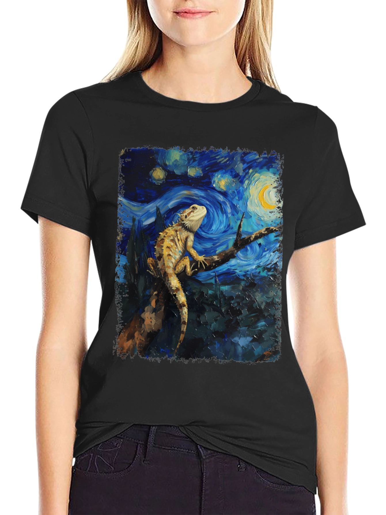 Starry Night Bearded Dragon Graphic Tee