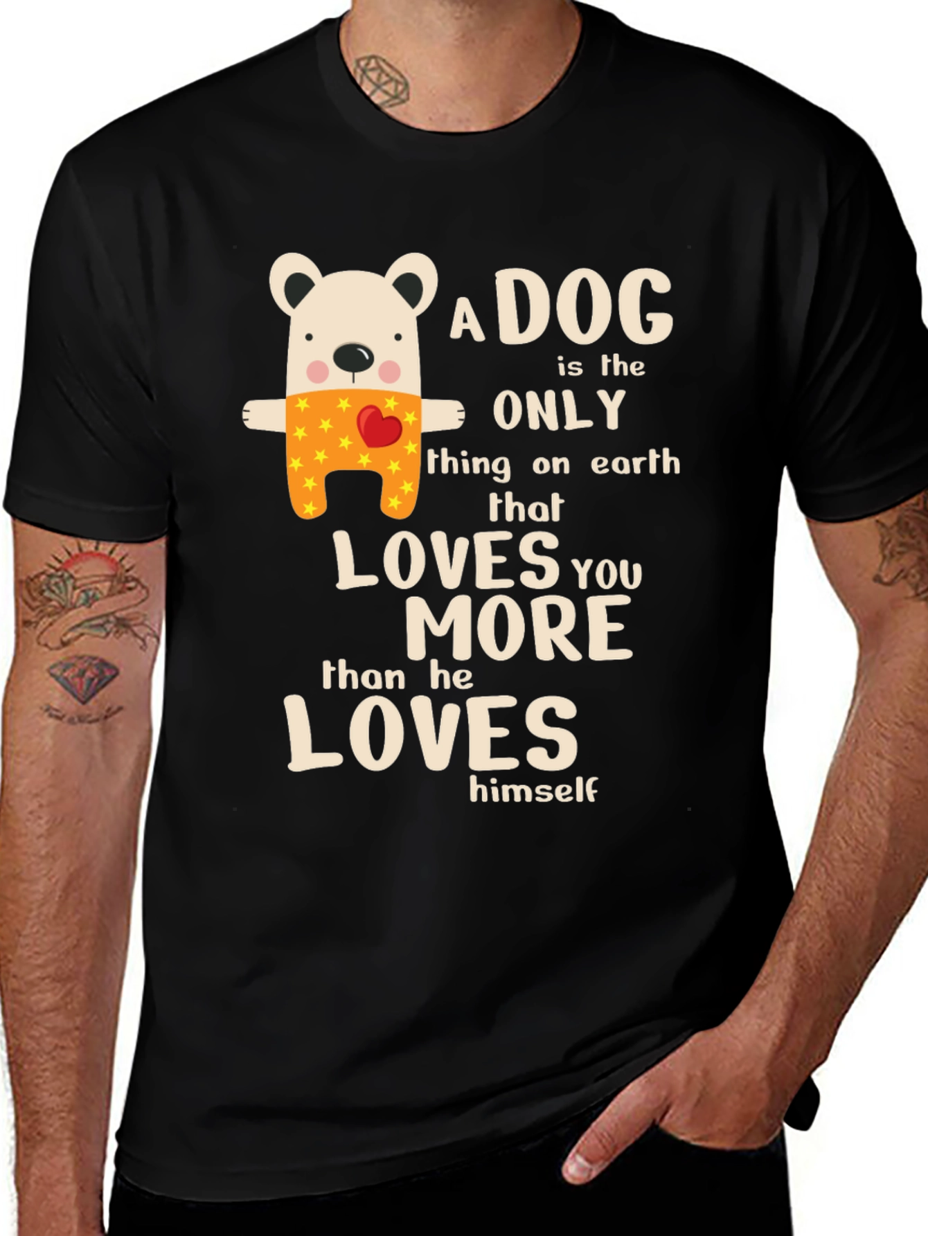 Dog Lover T-Shirt - A Dog Loves You More