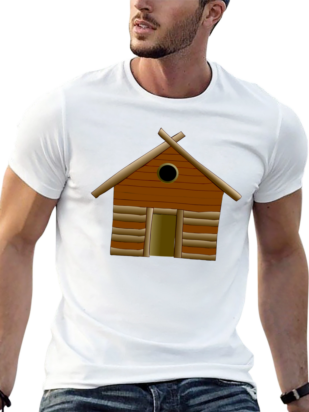 Log Cabin Graphic Tee - Classic Black