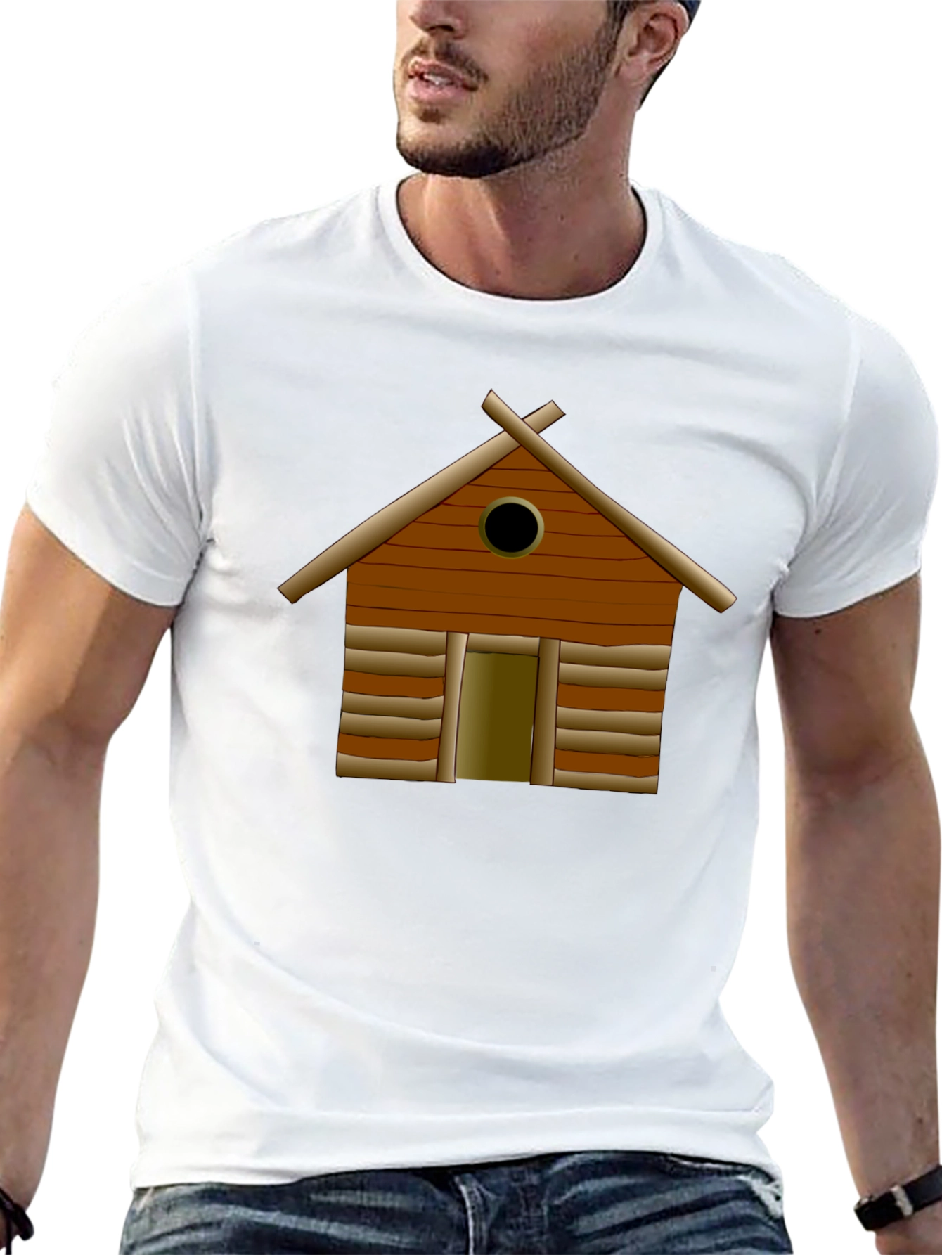 Log Cabin Graphic Tee - Classic Black