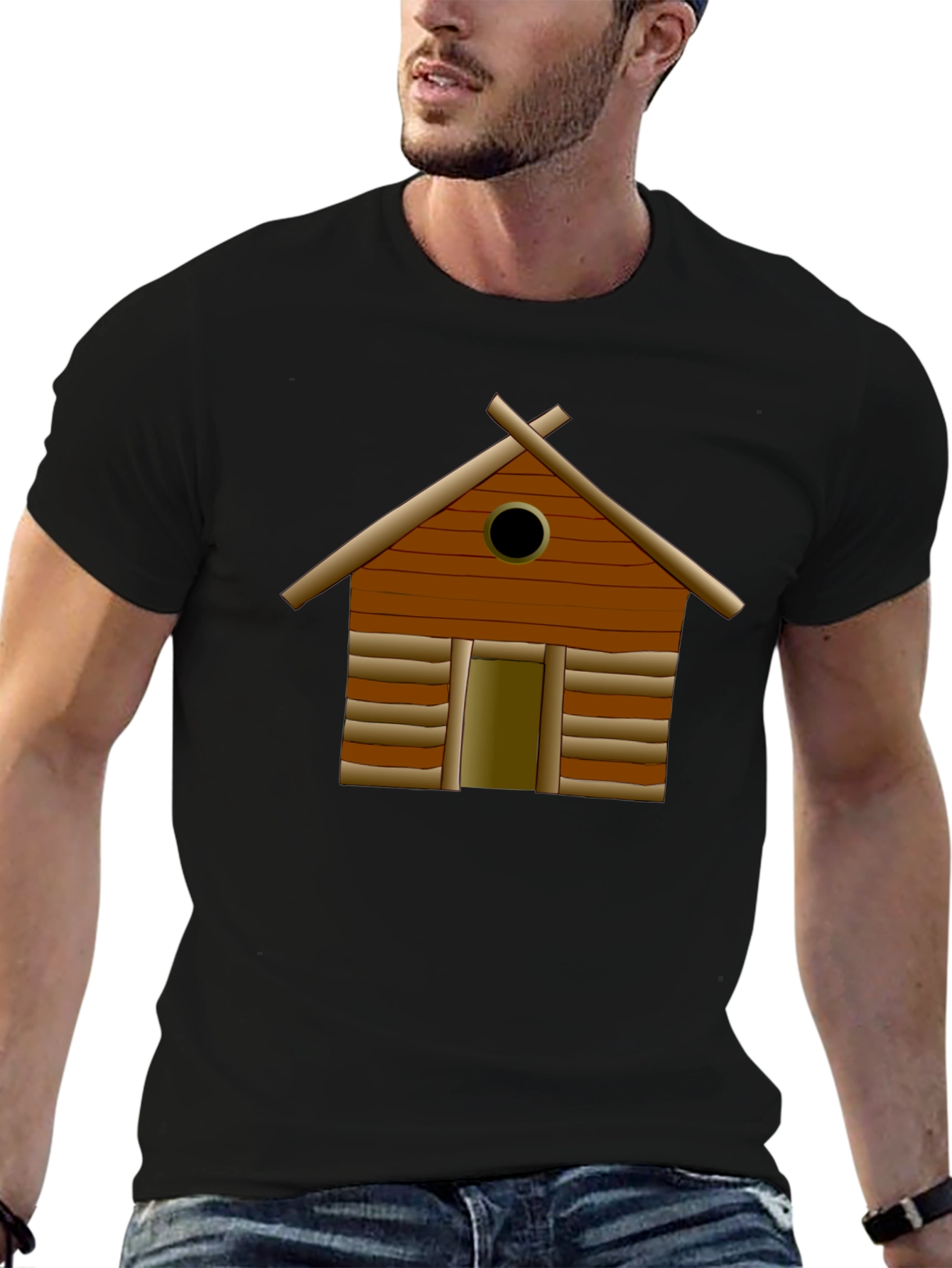 Log Cabin Graphic Tee - Classic Black