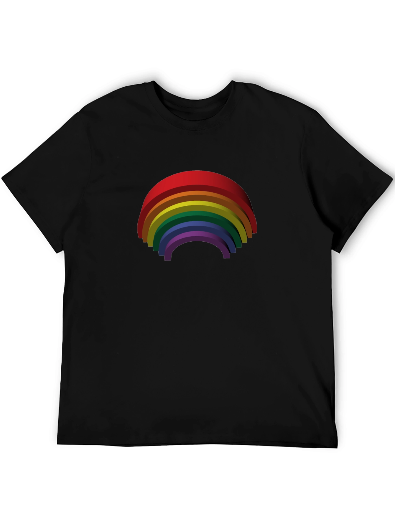 Rainbow Pride Graphic Tee - Black Cotton