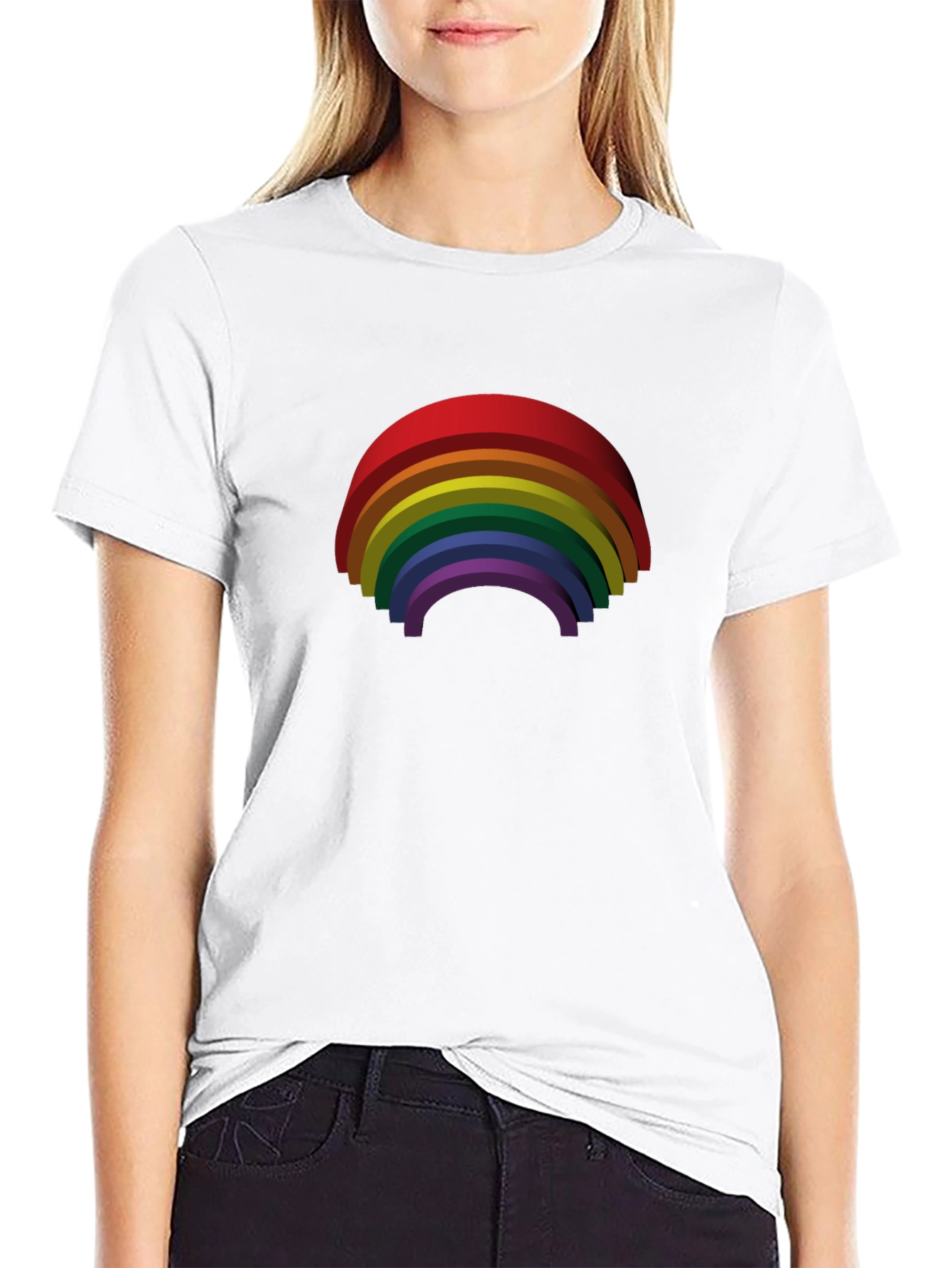 Rainbow Pride Graphic Tee - Black Cotton