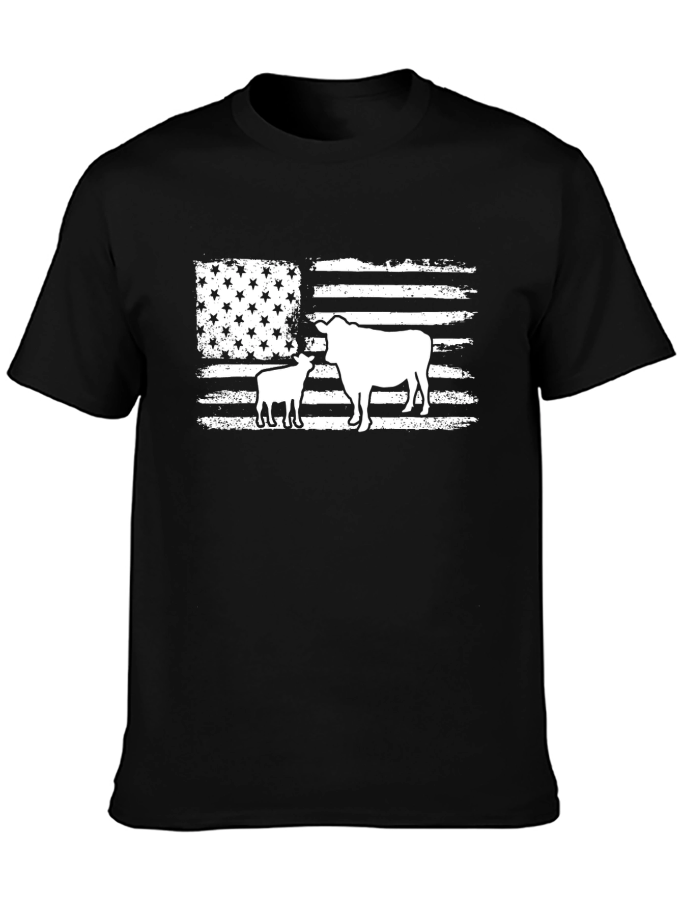 American Flag Cow Graphic Tee