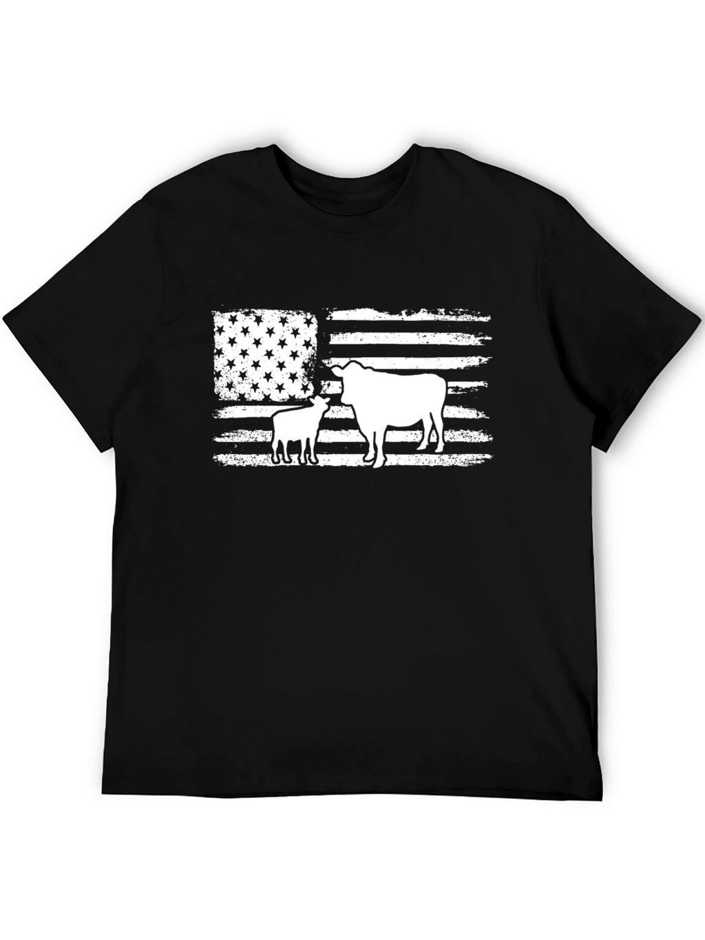 American Flag Cow Graphic Tee