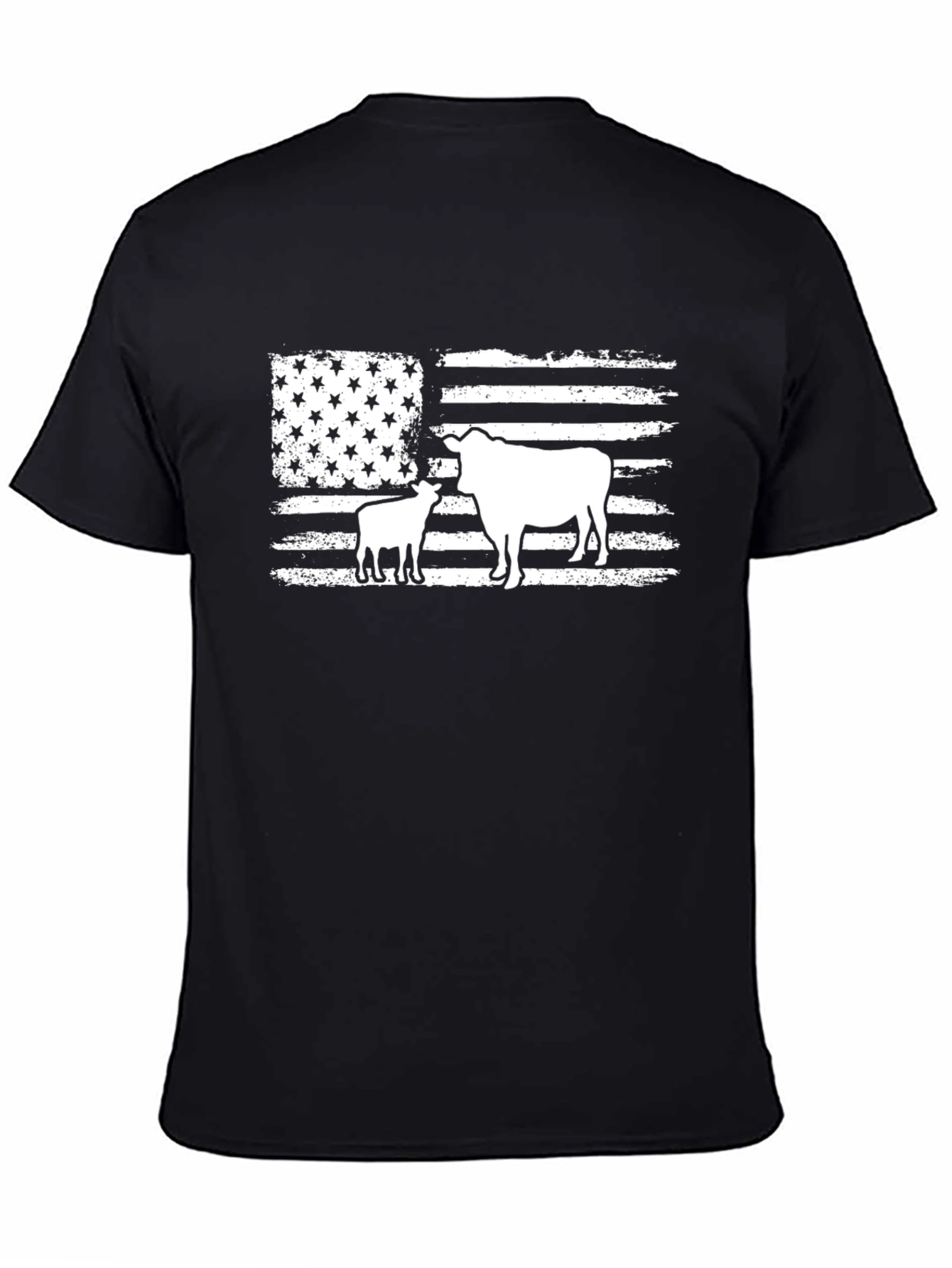 American Flag Cow Graphic Tee