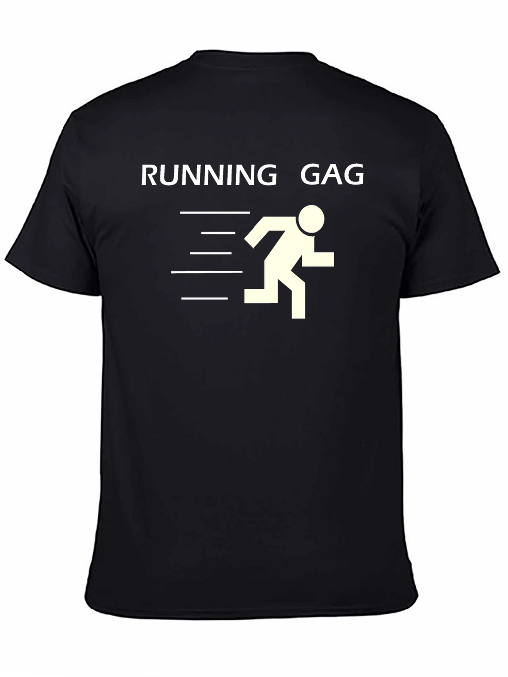 Running Gag Graphic Tee - Black Cotton T-Shirt