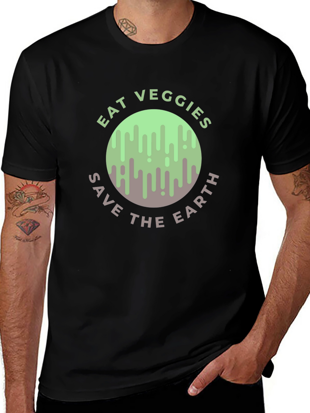 Eat Veggies Save the Earth Graphic Tee
