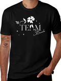 Team Bride Black Cotton Crew Neck T-Shirt