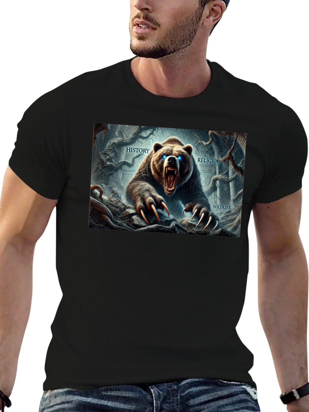 Bear Graphic T-Shirt - History Religion Wildlife