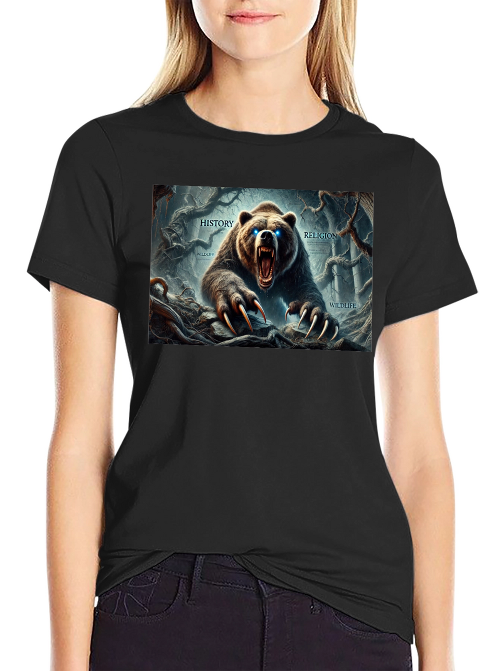 Bear Graphic T-Shirt - History Religion Wildlife