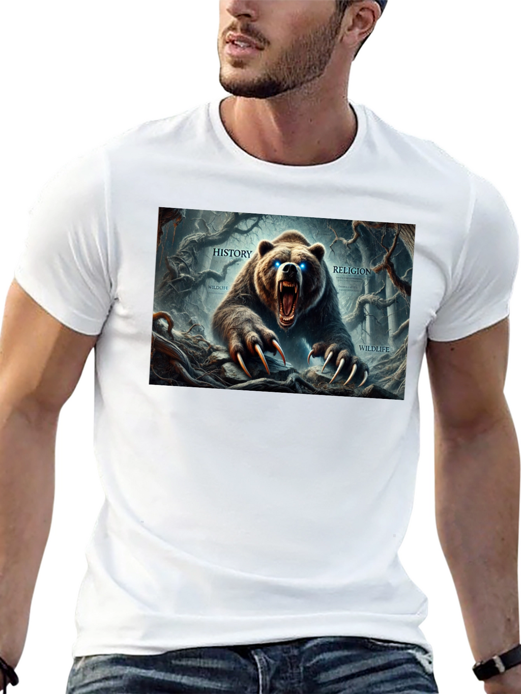 Bear Graphic T-Shirt - History Religion Wildlife