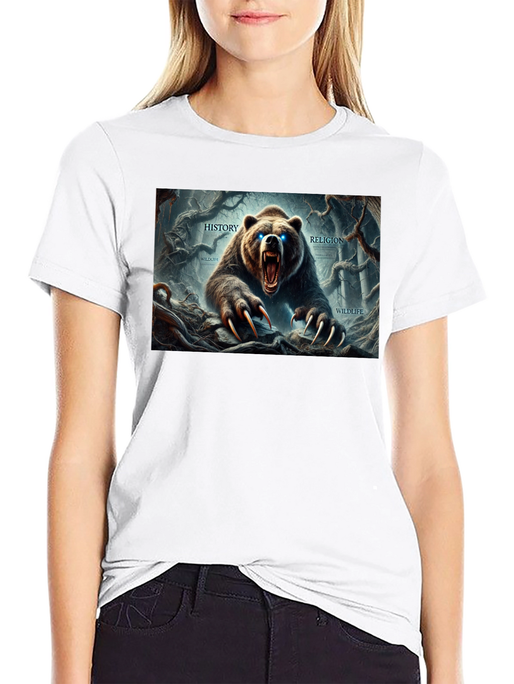 Bear Graphic T-Shirt - History Religion Wildlife