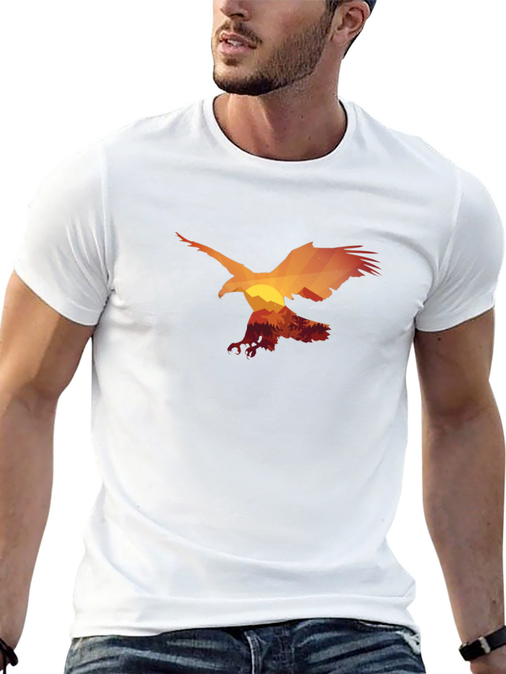 Eagle Silhouette Graphic T-Shirt