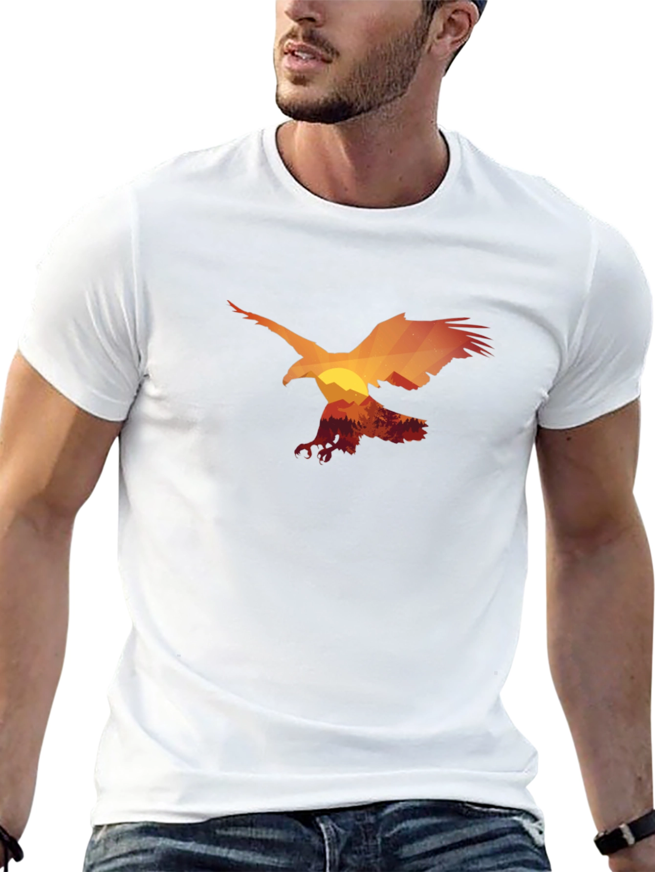 Eagle Silhouette Graphic T-Shirt