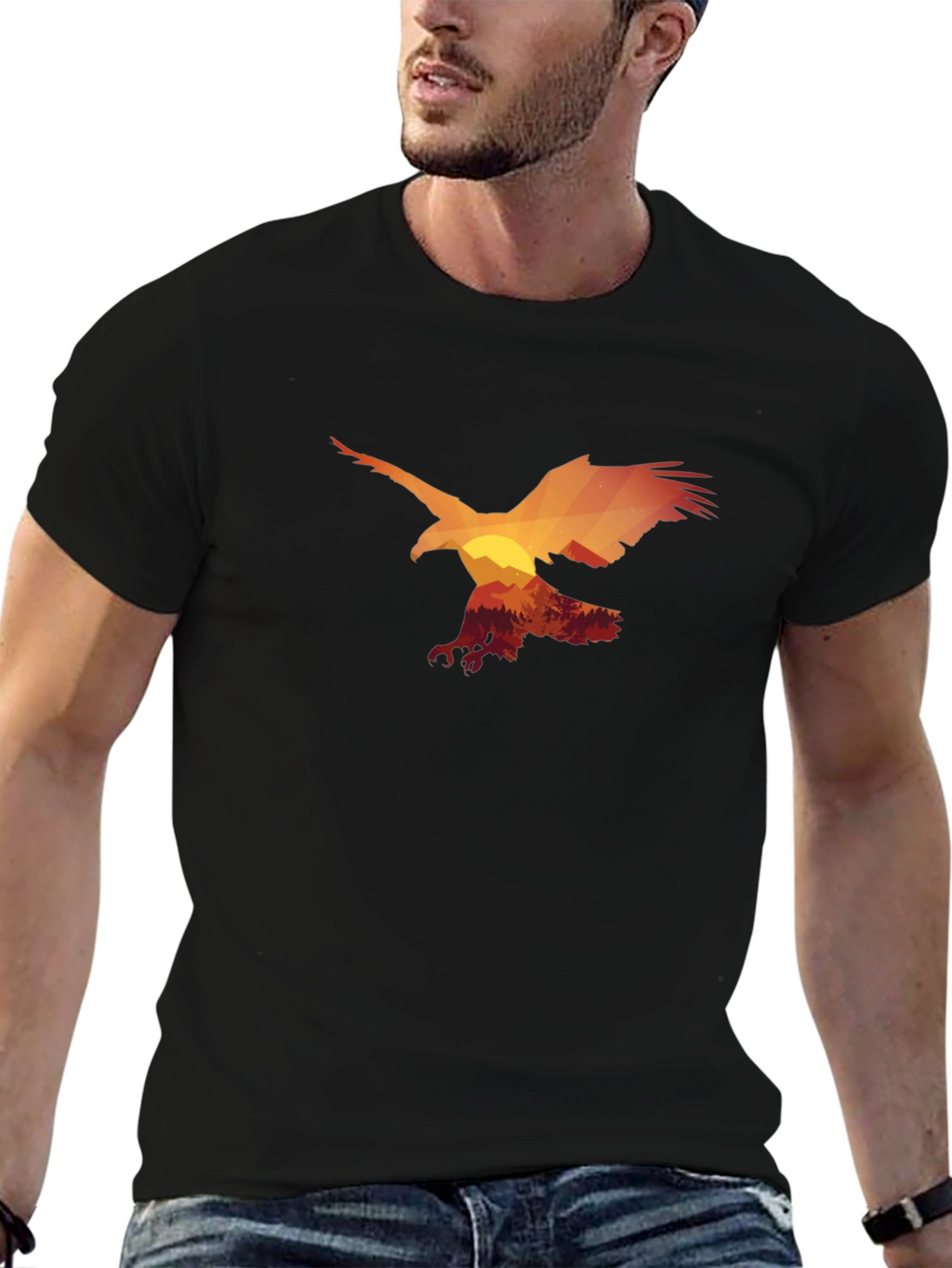 Eagle Silhouette Graphic T-Shirt