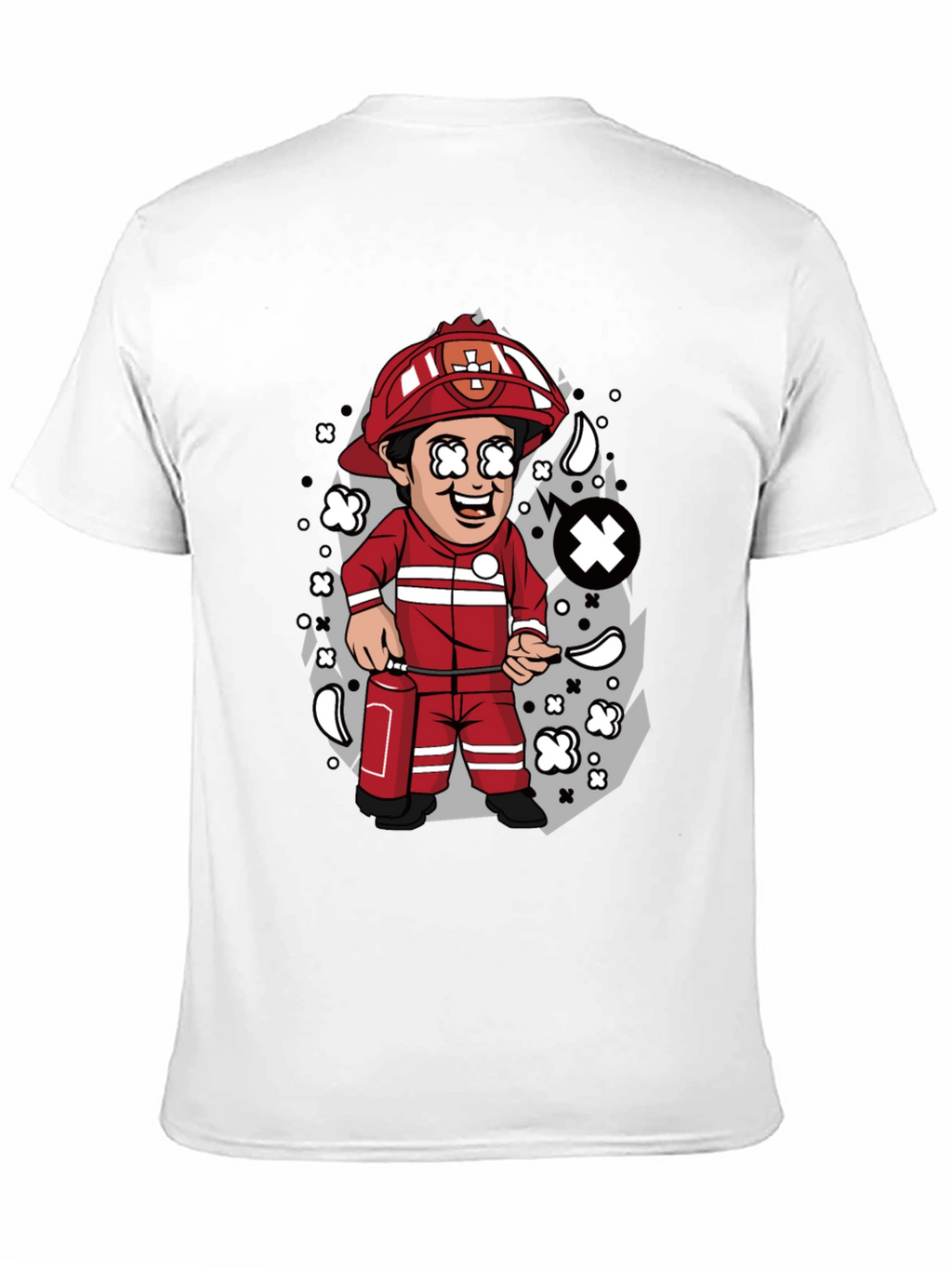 Cartoon Firefighter T-Shirt