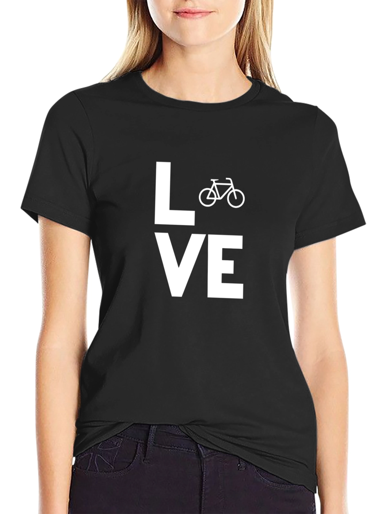 Love Biking Tee - Black Casual T-Shirt